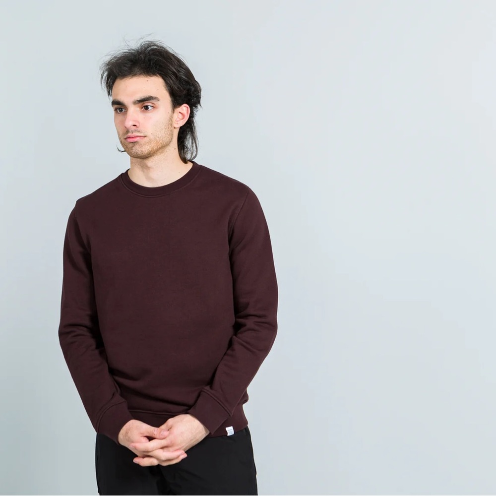 Norse Projects Deep Maroon Crewneck Sweatshirt